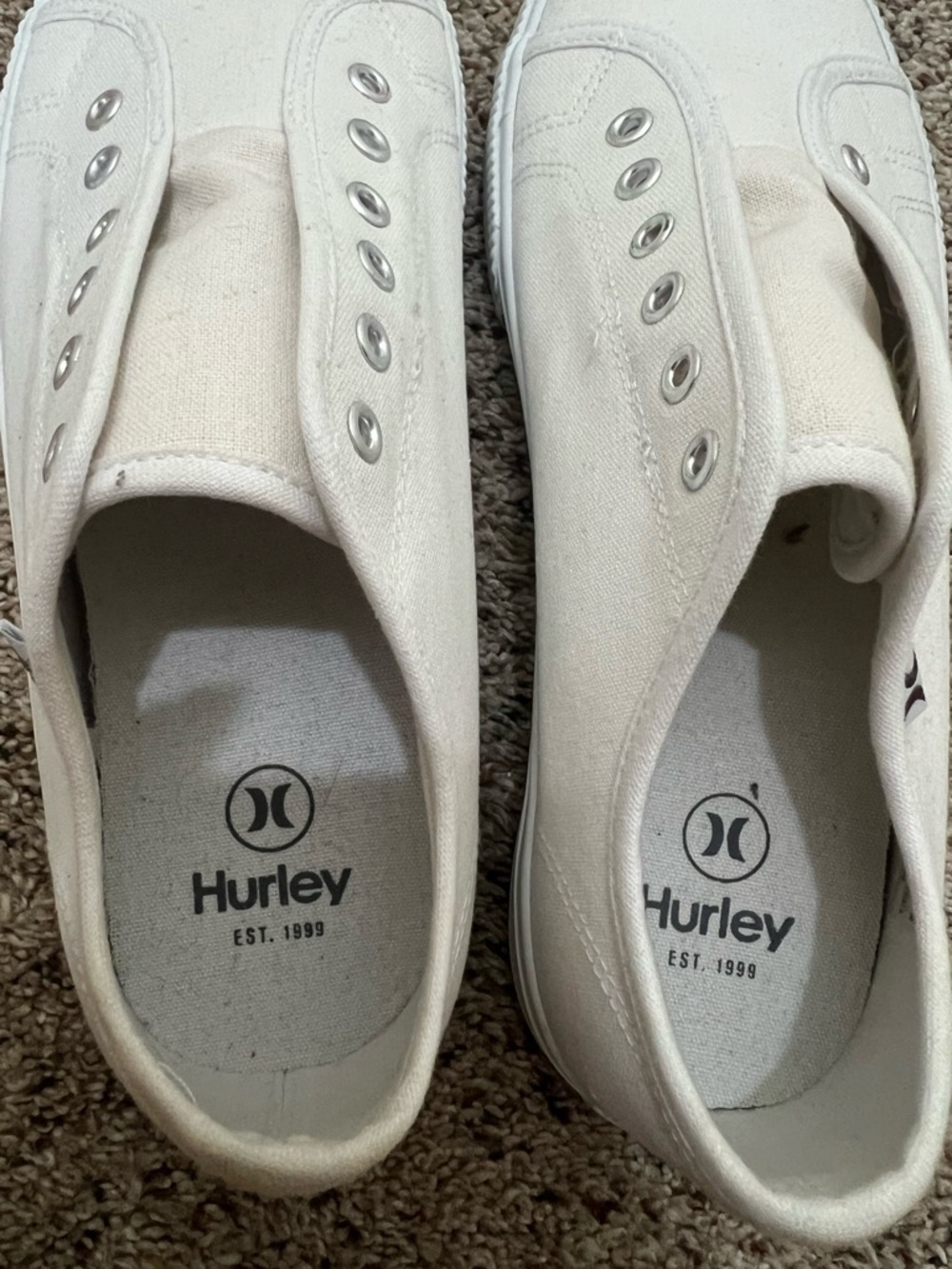 Hurley Off-White Canvas Slip-On Shoe - Picture 4 of 6